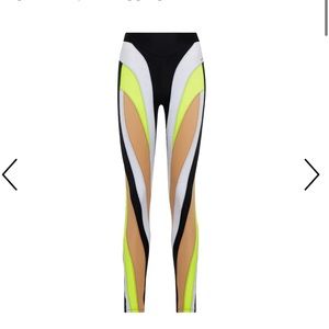 Authentic Mugler Leggings- Neon Yellow